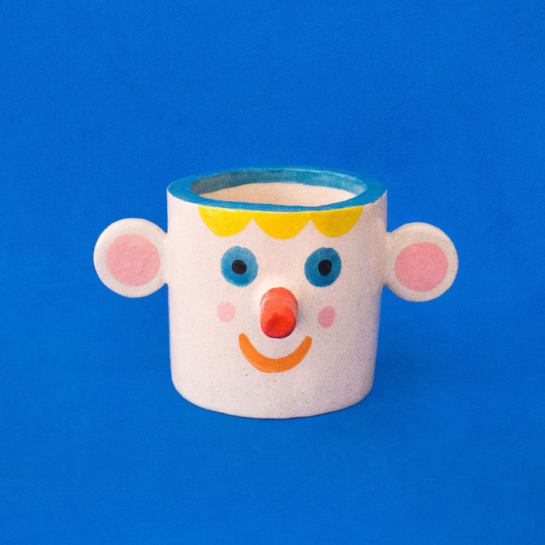 Happy Face Little Pot / Ceramic Vase