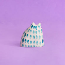 Load image into Gallery viewer, Tealy, the Tiny Cat - Handmade Ceramic Piece