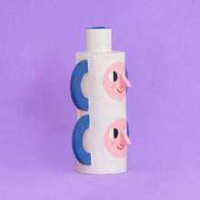 Load image into Gallery viewer, Bottle with Blue Handles / Ceramic Vase
