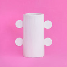 Load image into Gallery viewer, Double Face with Orange & Blue Ears / Ceramic Vase