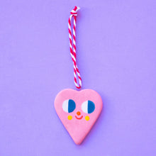 Load image into Gallery viewer, Cute Pink Heart / Hanging Ceramics Ornaments
