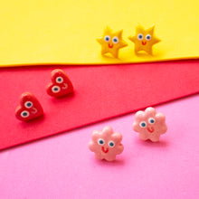 Load image into Gallery viewer, Little Hearts - Handmade Ceramic Stud Earrings