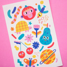 Load image into Gallery viewer, Funky Friends Temporary Tattoos