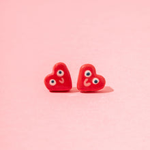 Load image into Gallery viewer, Little Hearts - Handmade Ceramic Stud Earrings
