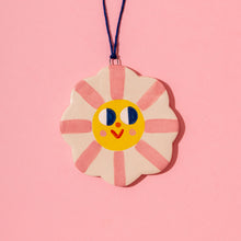 Load image into Gallery viewer, Pink Flower Ornaments /  Hanging Ceramics Ornaments
