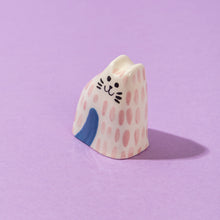 Load image into Gallery viewer, Pinky, the Tiny Cat - Handmade Ceramic Piece
