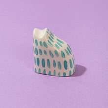 Load image into Gallery viewer, Tealy, the Tiny Cat - Handmade Ceramic Piece
