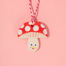 Load image into Gallery viewer, Red Mushrooms - Handmade Hanging Ceramics Ornaments

