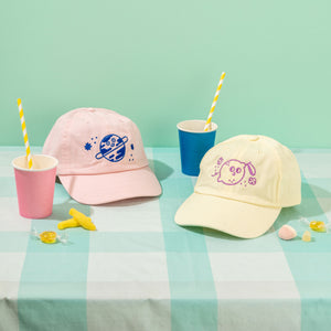 Playful Planet Cap // Light Pink & Blue