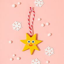 Load image into Gallery viewer, Shinny Star - Handmade Ceramic Christmas Decorations
