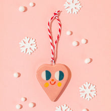 Load image into Gallery viewer, Cute Pink Heart - Handmade Hanging Ceramics Ornaments
