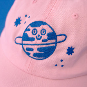 Playful Planet Cap // Light Pink & Blue