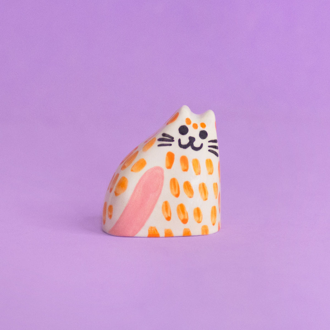 Sunny Baby Cat /  Tiny Ceramic Sculptures