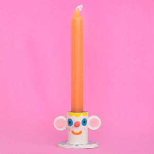 Happy Face Candle Holder / Ceramic Vase
