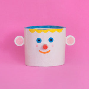 Happy Face Big Pot / Ceramic Pot