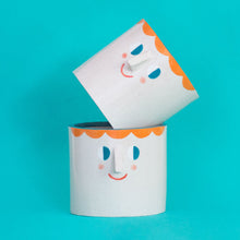 Load image into Gallery viewer, Friendly Faces with Orange Hair/ Ceramic Pot
