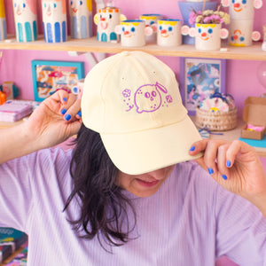 Magic Lemon Cap // Light Yellow & Purple