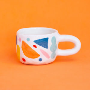 Abstract & Floral / Ceramic Cup