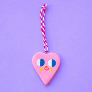 Cute Hearts / Hanging Ceramics Ornaments