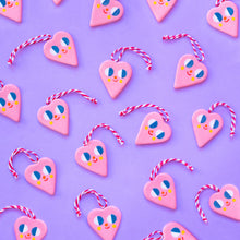 Load image into Gallery viewer, Cute Pink Heart / Hanging Ceramics Ornaments
