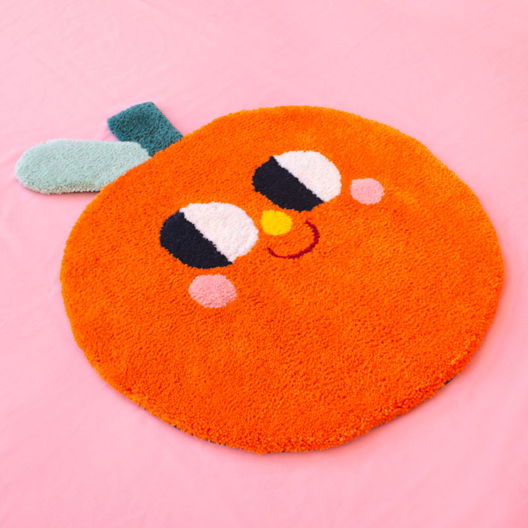 Orange Tufted Rug