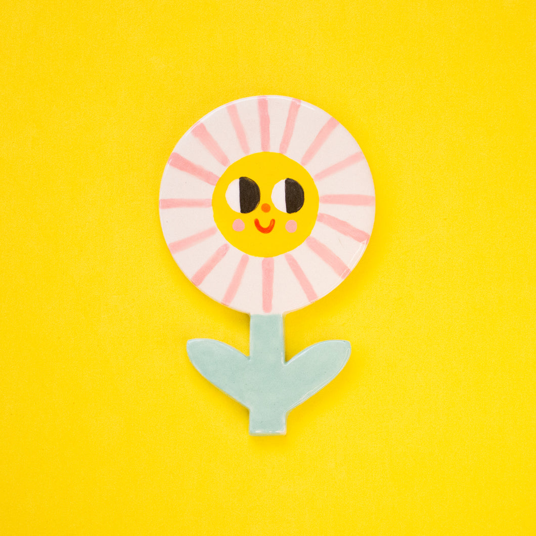 Flower Yellow /  Hanging Ceramics Ornaments