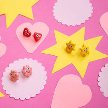Load image into Gallery viewer, Little Hearts - Handmade Ceramic Stud Earrings
