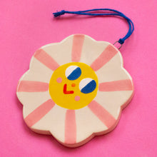 Load image into Gallery viewer, Pink Flower Ornaments /  Hanging Ceramics Ornaments
