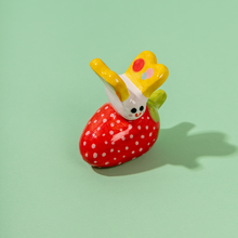 Load image into Gallery viewer, Seli &amp; the Strawberry - Handmade Ceramic Piece
