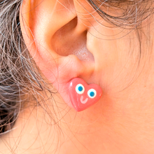 Load image into Gallery viewer, Little Hearts - Handmade Ceramic Stud Earrings
