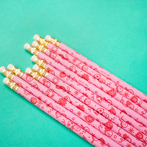 Pack of 3 Pink Fun / Pencil
